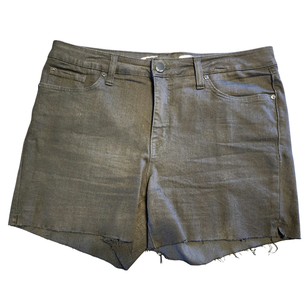 Seven7 Weekend 5" Black Denim Short Size 12